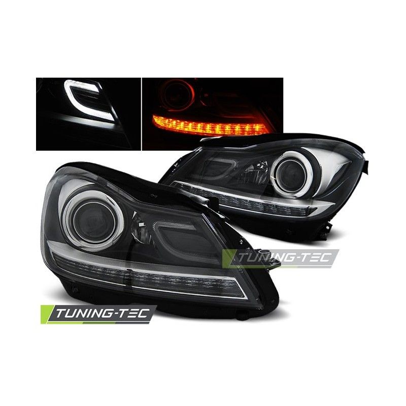 HEADLIGHTS BLACK fits MERCEDES W204 11-, Classe C W204