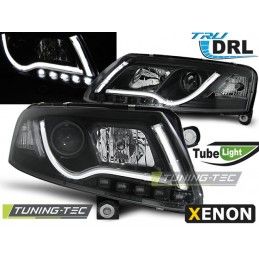 XENON HEADLIGHTS TUBE LIGHT DRL BLACK fits AUDI A6 C6 04-08, A6 4F C6 04-10