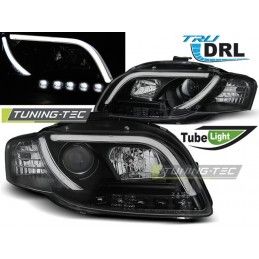 HEADLIGHTS TUBE LIGHT DRL BLACK fits AUDI A4 B7 11.04-03.08, A4 B7 04-08