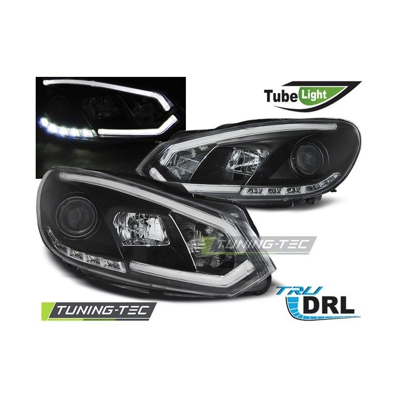 HEADLIGHTS TUBE LIGHT DRL BLACK fits VW GOLF 6 10.08-12, Golf 6