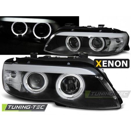 XENON HEADLIGHTS ANGEL EYES BLACK fits BMW X5 E53 11.03-06, X5 E53