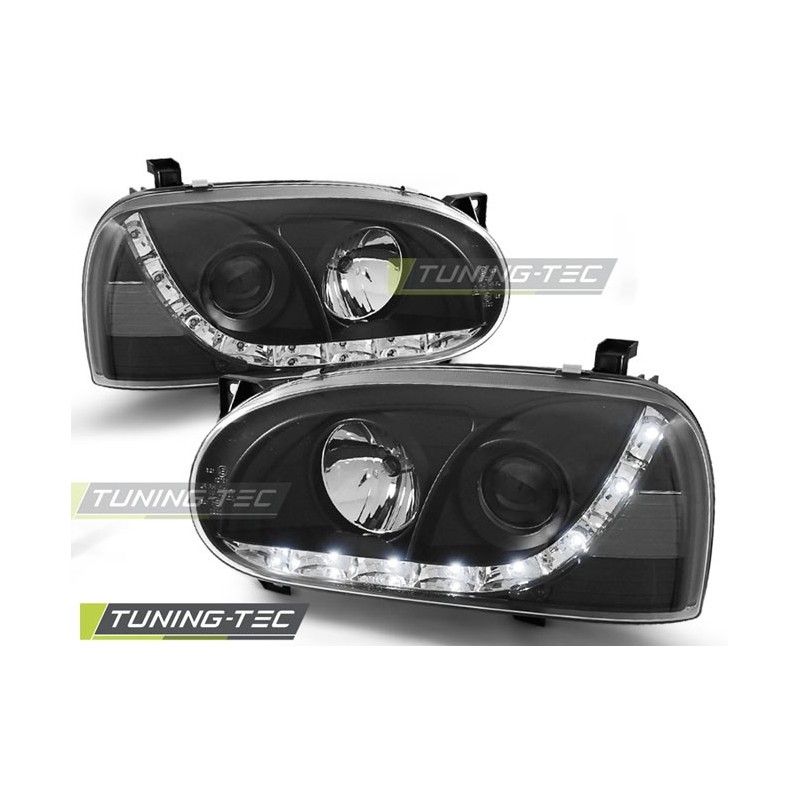 HEADLIGHTS DAYLIGHT BLACK fits VW GOLF 3 91-97, Golf 3