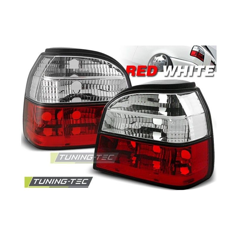 TAIL LIGHTS RED WHITE fits VW GOLF 3 09.91-08.97, Golf 3