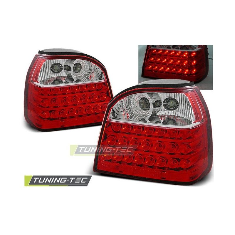 LED TAIL LIGHTS RED WHITE fits VW GOLF 3 09.91-08.97, Golf 3