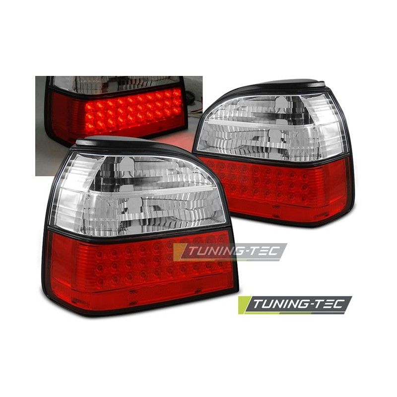 LED TAIL LIGHTS RED WHITE fits VW GOLF 3 09.91-08.97, Golf 3