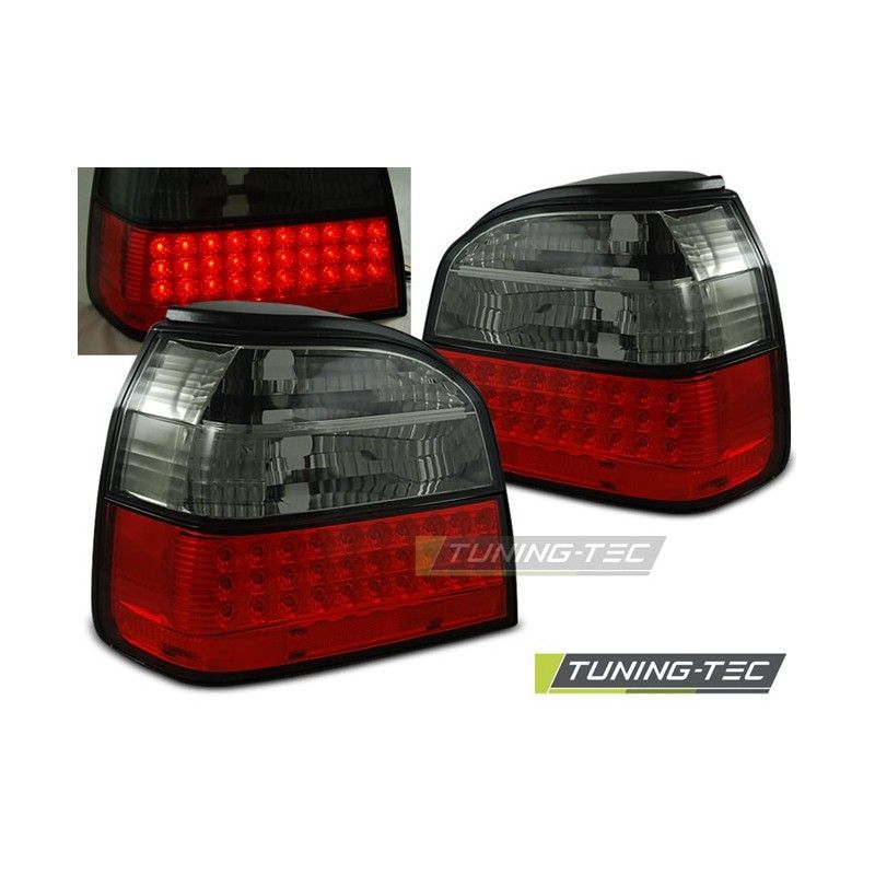 LED TAIL LIGHTS RED SMOKE fits VW GOLF 3 09.91-08.97, Golf 3