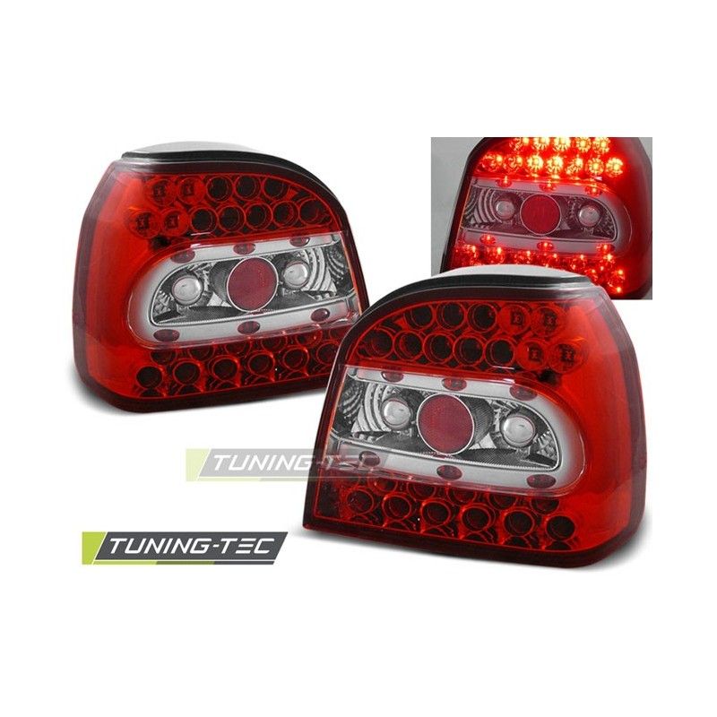 LED TAIL LIGHTS RED WHITE fits VW GOLF 3 09.91-08.97, Golf 3