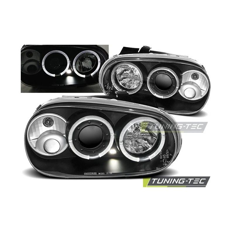 HEADLIGHTS ANGEL EYES BLACK fits VW GOLF 4 09.97-09.03, Golf 4