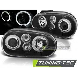 HEADLIGHTS ANGEL EYES BLACK fits VW GOLF 4 09.97-09.03, Golf 4