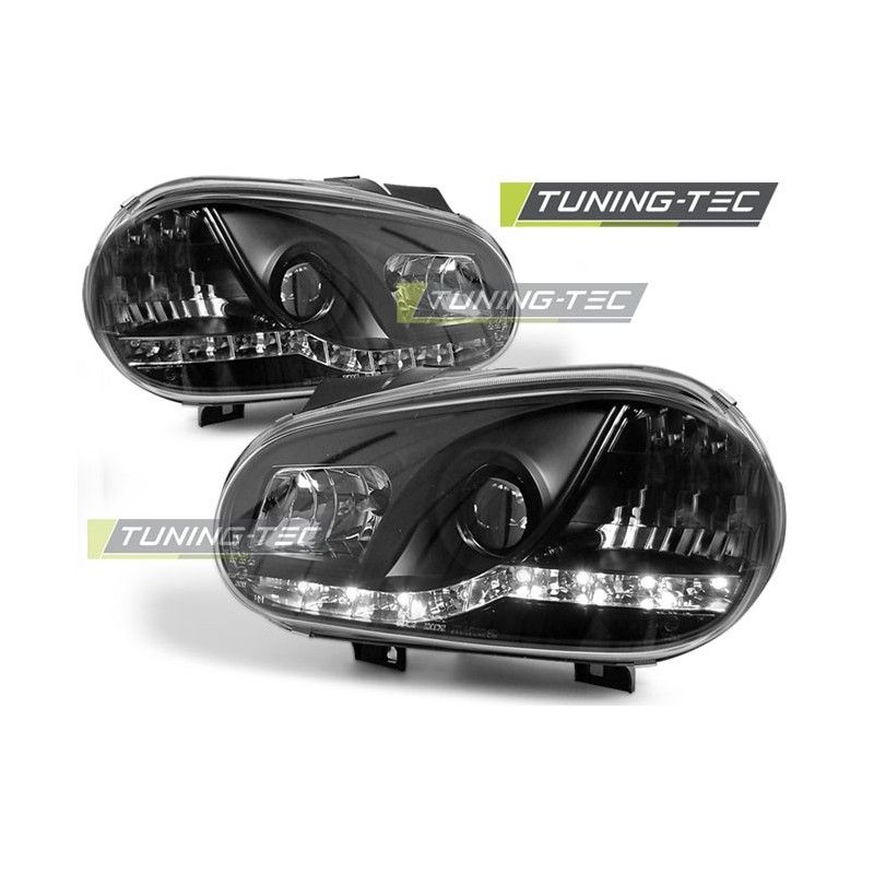 HEADLIGHTS DAYLIGHT BLACK fits VW GOLF 4 09.97-09.03, Golf 4