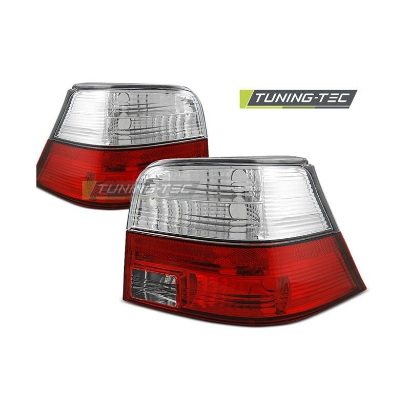 TAIL LIGHTS RED WHITE fits VW GOLF 4 09.97-09.03, Golf 4