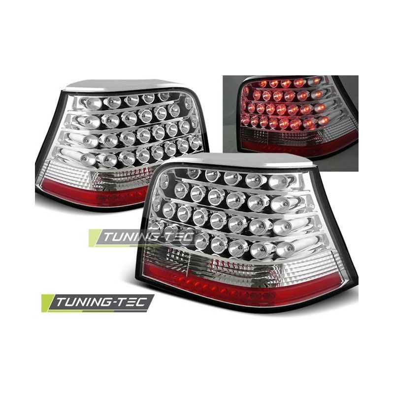 LED TAIL LIGHTS CHROME fits VW GOLF 4 09.97-09.03, Golf 4