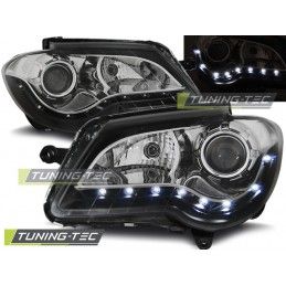 HEADLIGHTS DAYLIGHT BLACK fits VW TOURAN 06-10, Touran I 03-10