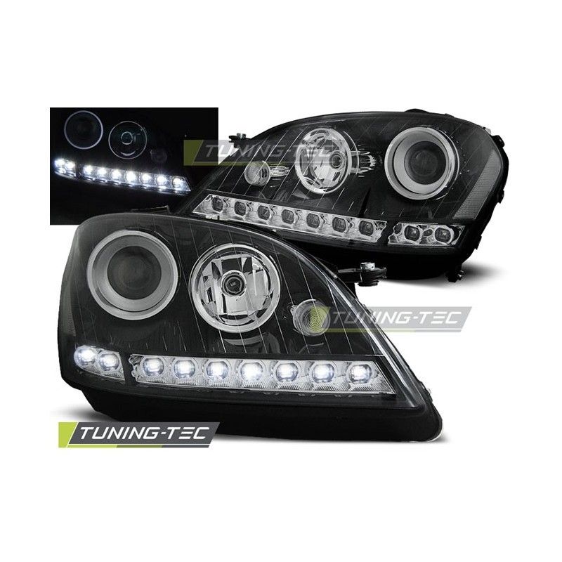 HEADLIGHTS DAYLIGHT BLACK fits MERCEDES W164 ML M-KLASA 05-07, ML W164