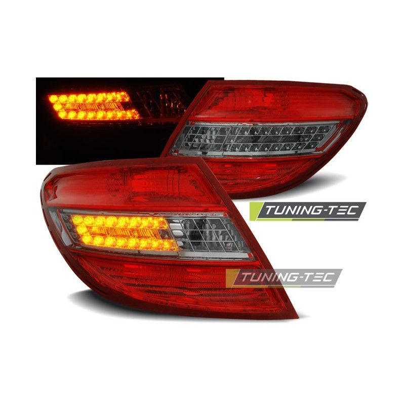 LED TAIL LIGHTS RED SMOKE fits MERCEDES C-KLASA W204 SEDAN 07-10, Classe C W204