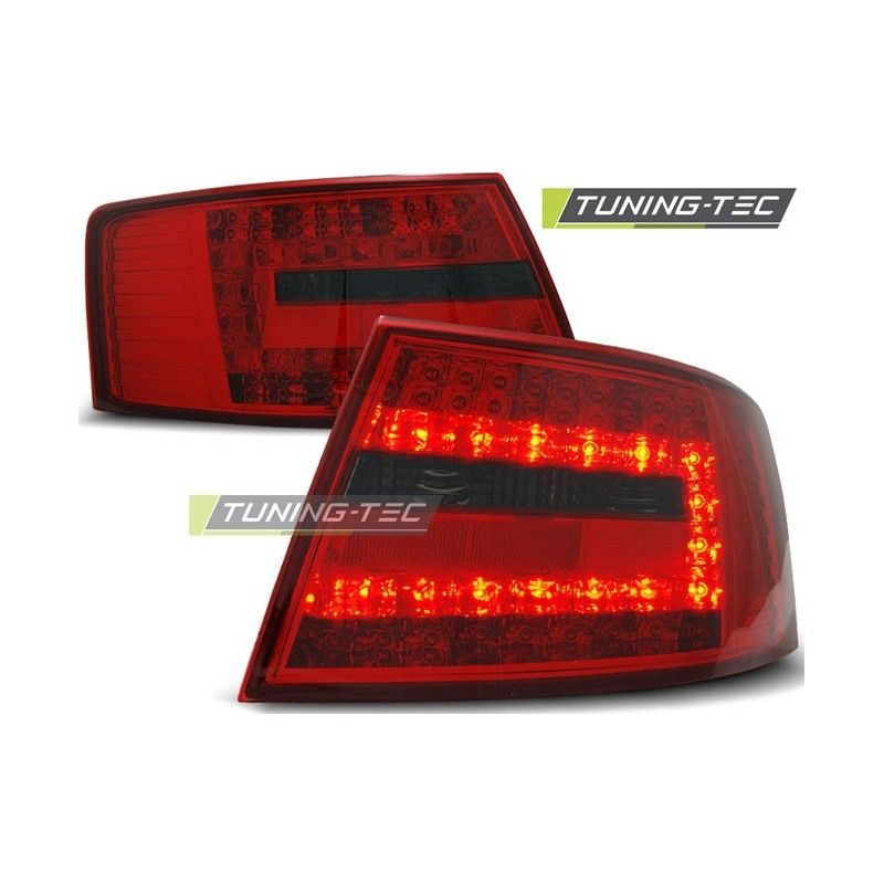 LED TAIL LIGHTS RED SMOKE fits AUDI A6 C6 SEDAN 04.04-08, A6 4F C6 04-10