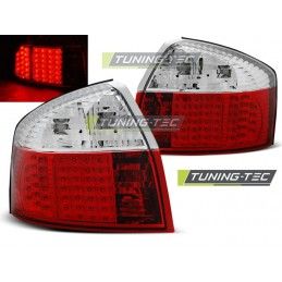 LED TAIL LIGHTS RED WHITE fits AUDI A4 10.00-10.04, A4 B6 00-05