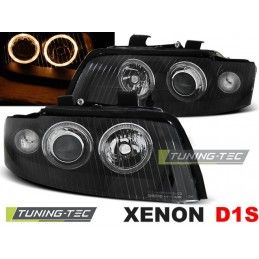 XENON HEADLIGHTS ANGEL EYES BLACK fits AUDI A4 10.00-10.04, A4 B6 00-05