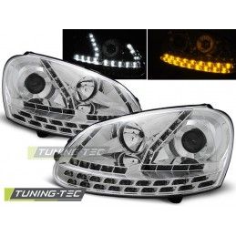 HEADLIGHTS DAYLIGHT CHROME fits VW GOLF 5 03-08 , Golf 5