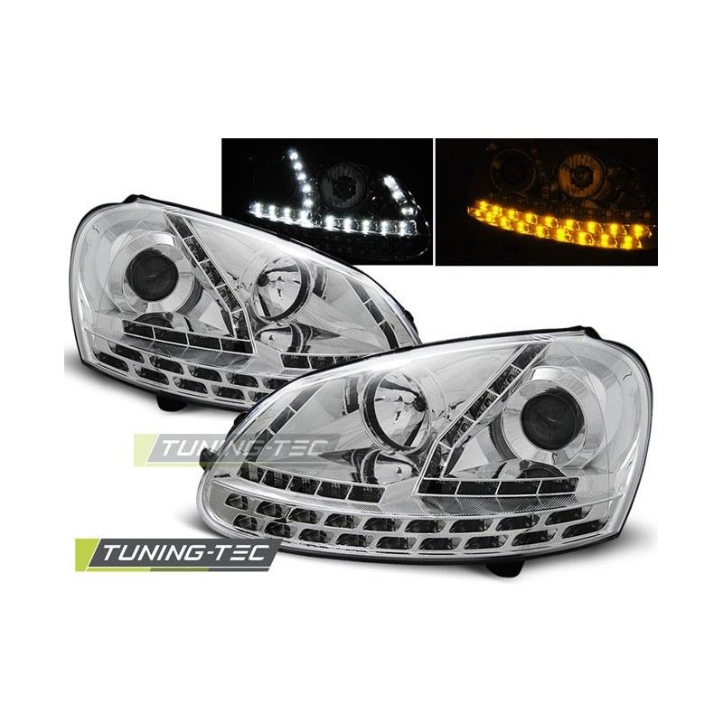 HEADLIGHTS DAYLIGHT CHROME fits VW GOLF 5 03-08 , Golf 5