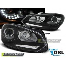 HEADLIGHTS TRUE DRL BLACK fits VW GOLF 6 10.08-12 , Golf 6