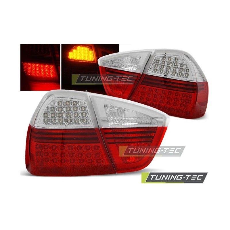 LED TAIL LIGHTS RED WHITE fits BMW E90 03.05-08.08, Serie 3 E90/E91