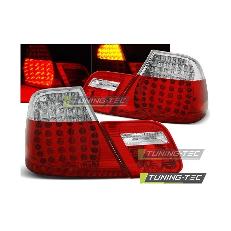 LED TAIL LIGHTS RED WHITE fits BMW E46 04.99-03.03 COUPE, Serie 3 E46 Coupé/Cab