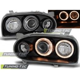 HEADLIGHTS ANGEL EYES BLACK fits VW GOLF 3 09.91-08.97, Fabia II 07-15