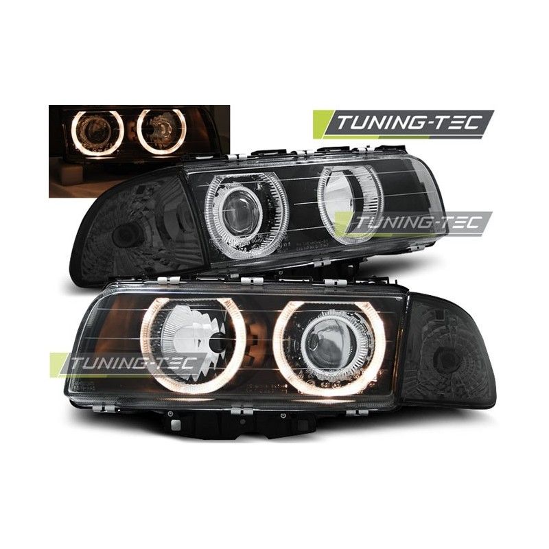 HEADLIGHTS ANGEL EYES BLACK fits BMW E38 06.94-08.98, Serie 7 E38 