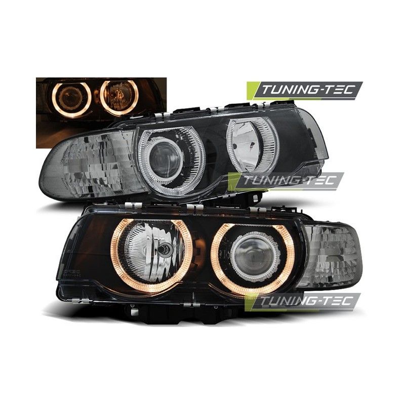 HEADLIGHTS ANGEL EYES BLACK fits BMW E38 09.98-07.01, Serie 7 E38 