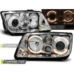 HEADLIGHTS ANGEL EYES CHROME fits VW BORA 09.98-07.05, Eclairage Volkswagen