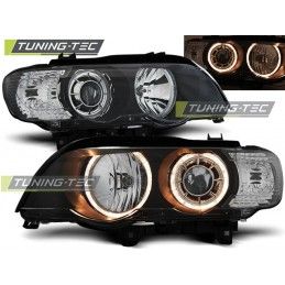 XENON HEADLIGHTS ANGEL EYES BLACK fits BMW X5 E53 09.99-10.03, X5 E53