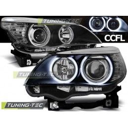 HEADLIGHTS ANGEL EYES CCFL BLACK fits BMW E60/E61 03-07, Serie 5 E60/61