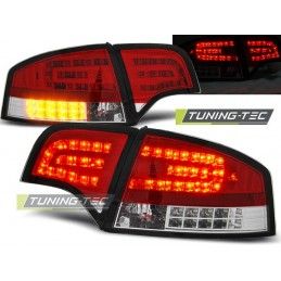 LED TAIL LIGHTS RED WHITE fits AUDI A4 B7 11.04-03.08 SEDAN, A4 B7 04-08