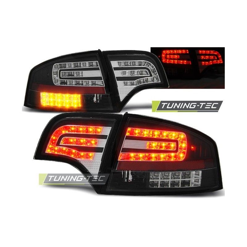 LED TAIL LIGHTS BLACK fits AUDI A4 B7 11.04-03.08 SEDAN, A4 B7 04-08