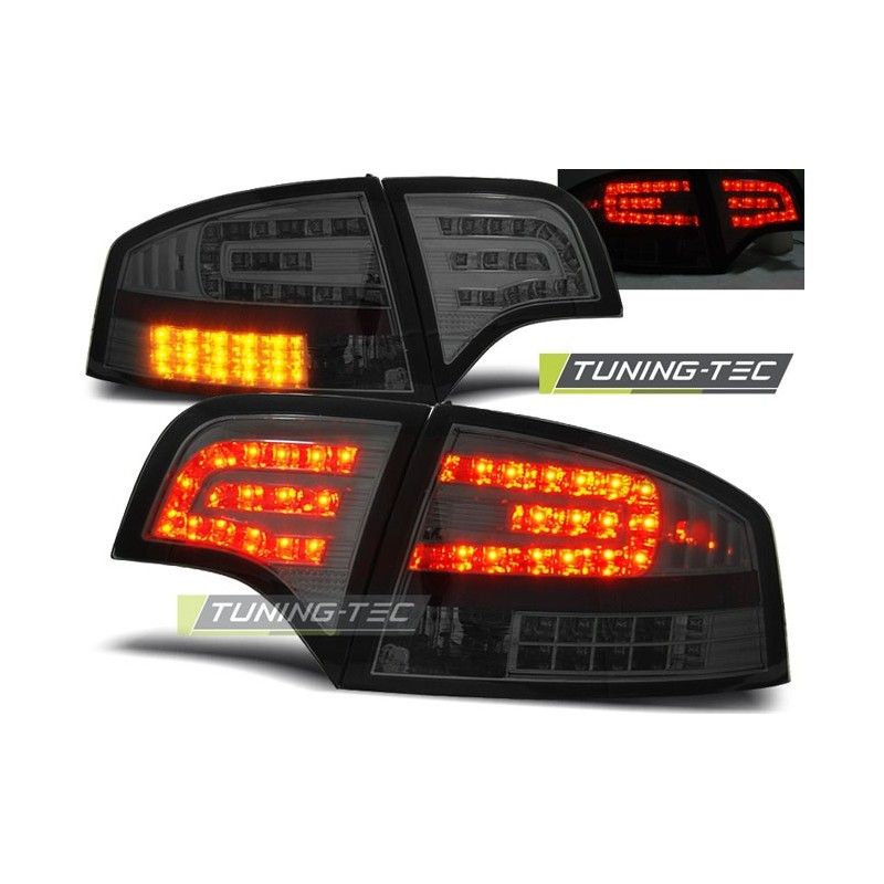 LED TAIL LIGHTS SMOKE fits AUDI A4 B7 11.04-03.08 SEDAN, A4 B7 04-08