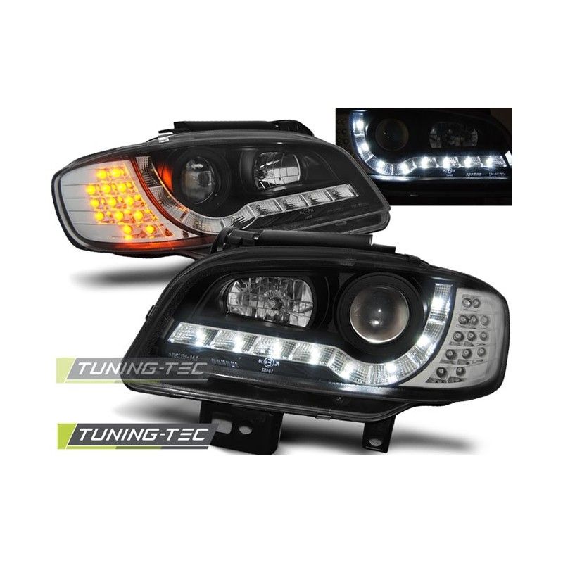 HEADLIGHTS DAYLIGHT BLACK fits SEAT IBIZA/CORDOBA 09.99-03.02, Ibiza 6K 93-02