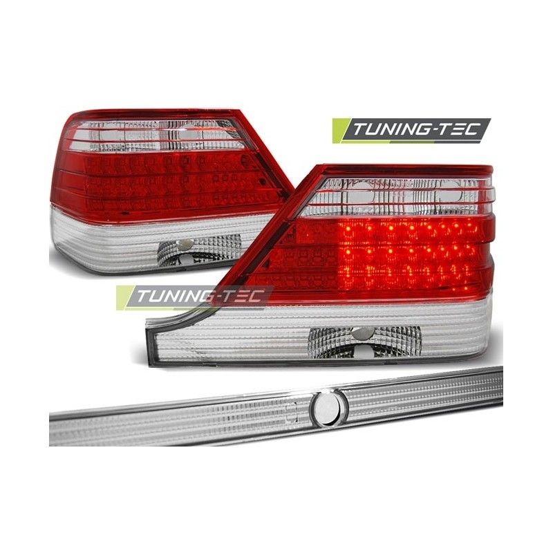 LED TAIL LIGHTS RED WHITE fits MERCEDES W140 95-10.98, Classe S w126/W140