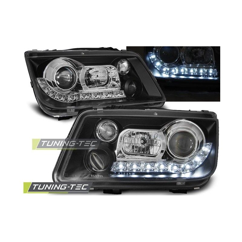 HEADLIGHTS DAYLIGHT BLACK fits VW BORA 09.98-05.05, Eclairage Volkswagen