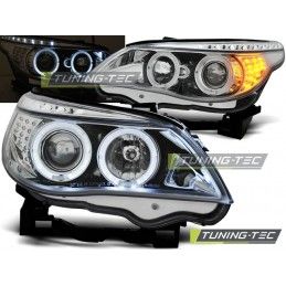 HEADLIGHTS ANGEL EYES CHROME LED INDICATOR fits BMW E60/E61 03-07, Serie 5 E60/61