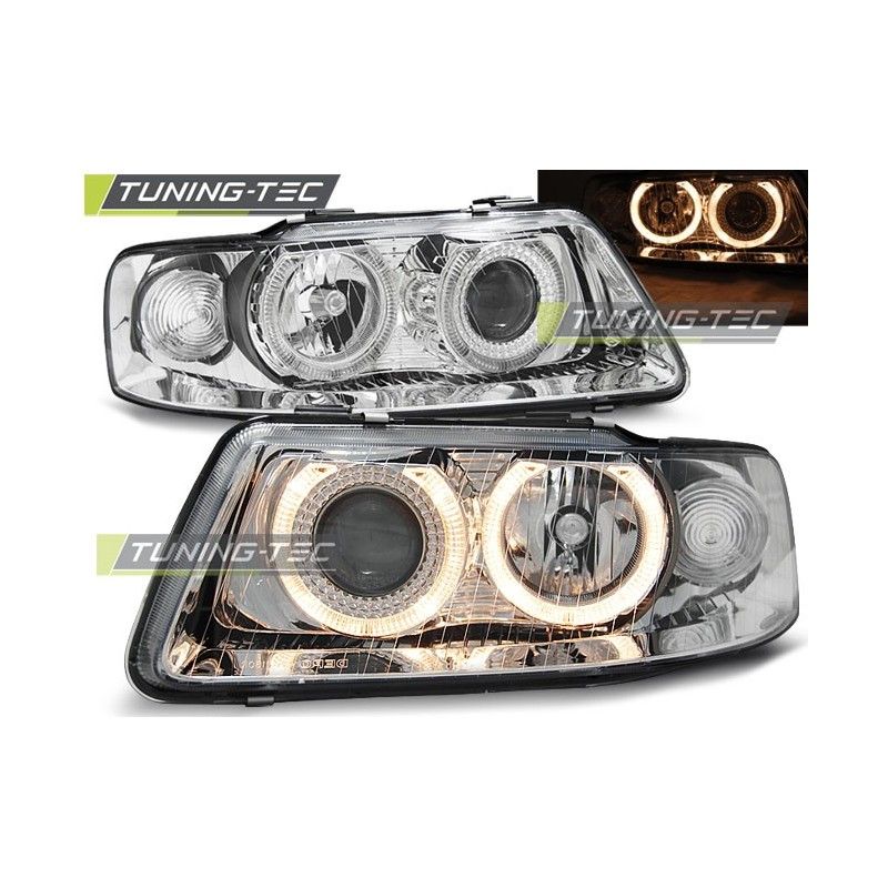 HEADLIGHTS ANGEL EYES CHROME fits AUDI A3 09.00-05.03, A3 8L 96-03