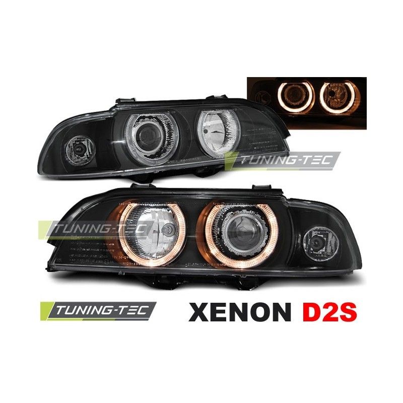 XENON HEADLIGHTS ANGEL EYES BLACK fits BMW E39 09.95-06.03, Serie 5 E39