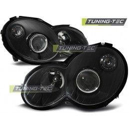 HEADLIGHTS BLACK fits MERCEDES CL203 C-KLASA 00-04, Classe C W203