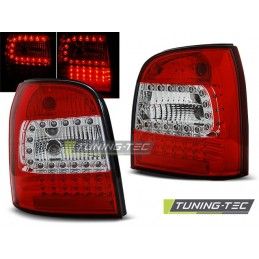 LED TAIL LIGHTS RED WHITE fits AUDI A4 94-01 AVANT, A4 B5 94-01