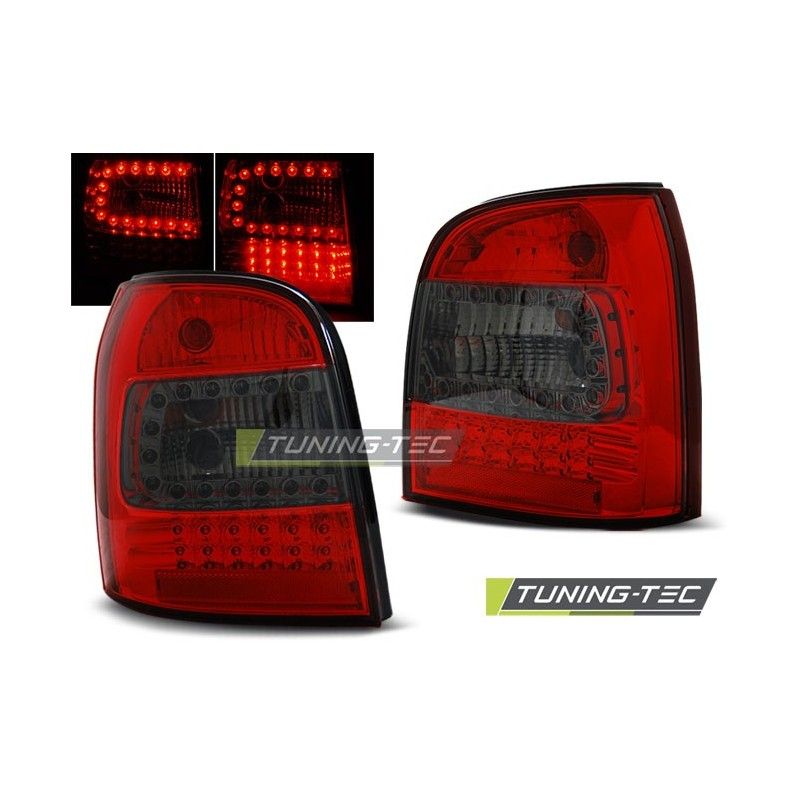 LED TAIL LIGHTS RED SMOKE fits AUDI A4 94-01 AVANT, A4 B5 94-01