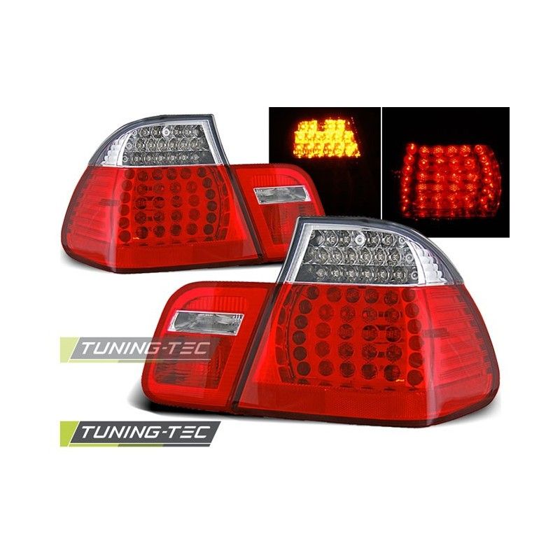 LED TAIL LIGHTS RED WHITE fits BMW E46 09.01-03.05 SEDAN, Serie 3 E46 Berline/Touring
