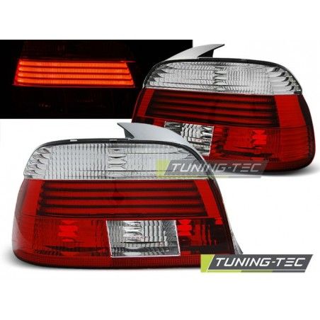 LED TAIL LIGHTS RED WHITE fits BMW E39 09.00-06.03, Serie 5 E39