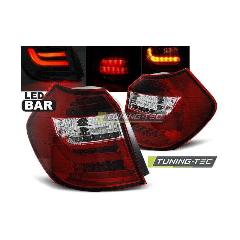 LED BAR TAIL LIGHTS RED WHIE fits BMW E87 04-08.07, Serie 1 E81/E87