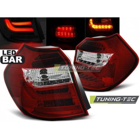 LED BAR TAIL LIGHTS RED WHIE fits BMW E87 04-08.07, Serie 1 E81/E87