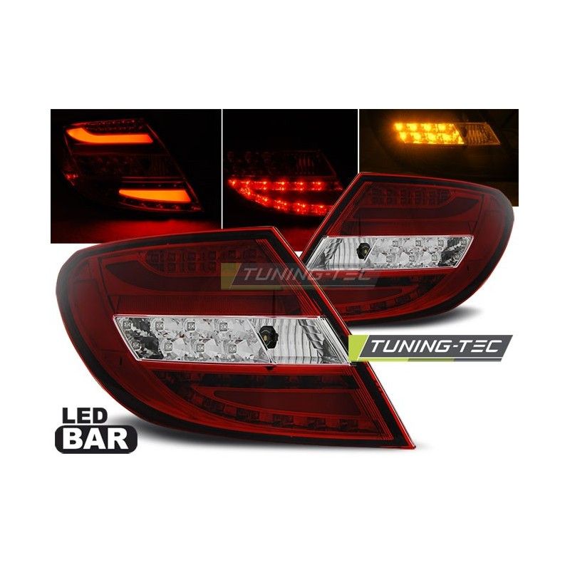 LED BAR TAIL LIGHTS RED WHIE fits MERCEDES C-KLASA W204 SEDAN 07-10, Classe C W204